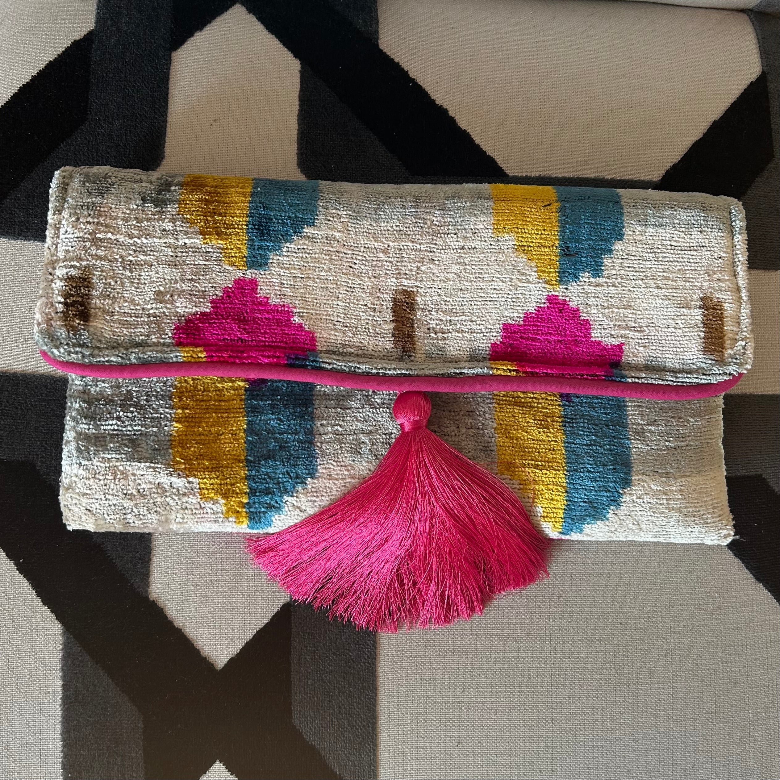 Theda Ikat Clutch