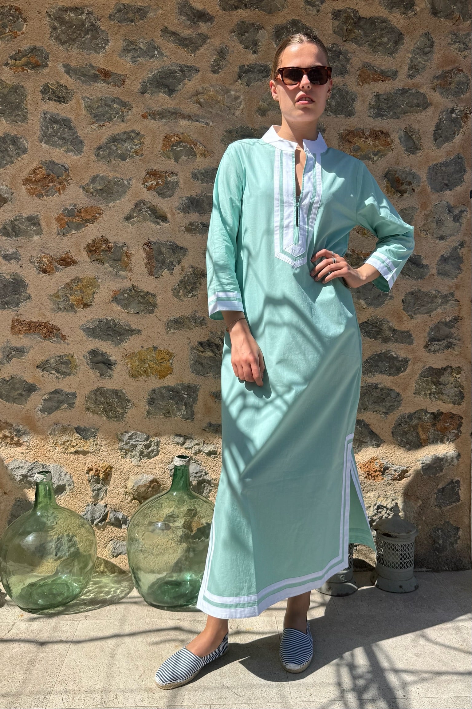 Laya Kaftan Aqua