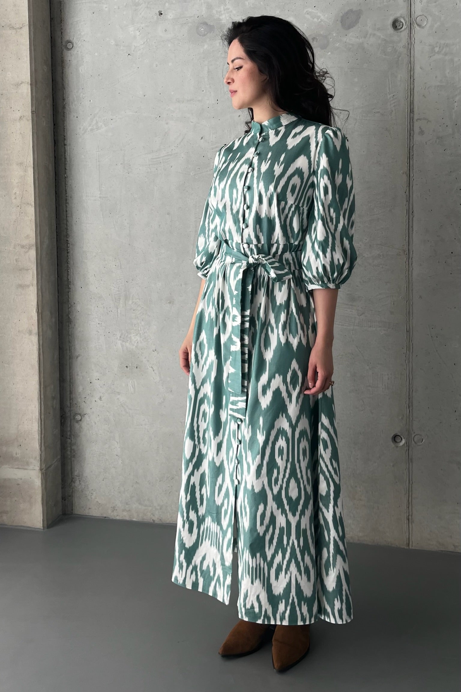 Atessa Ikat silk Dress