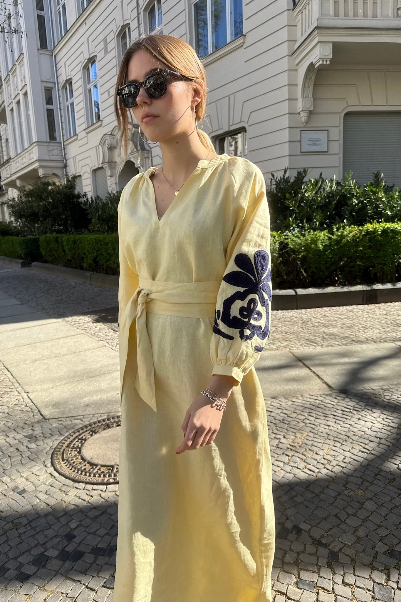 Essaia Linen Dress Butter Yellow