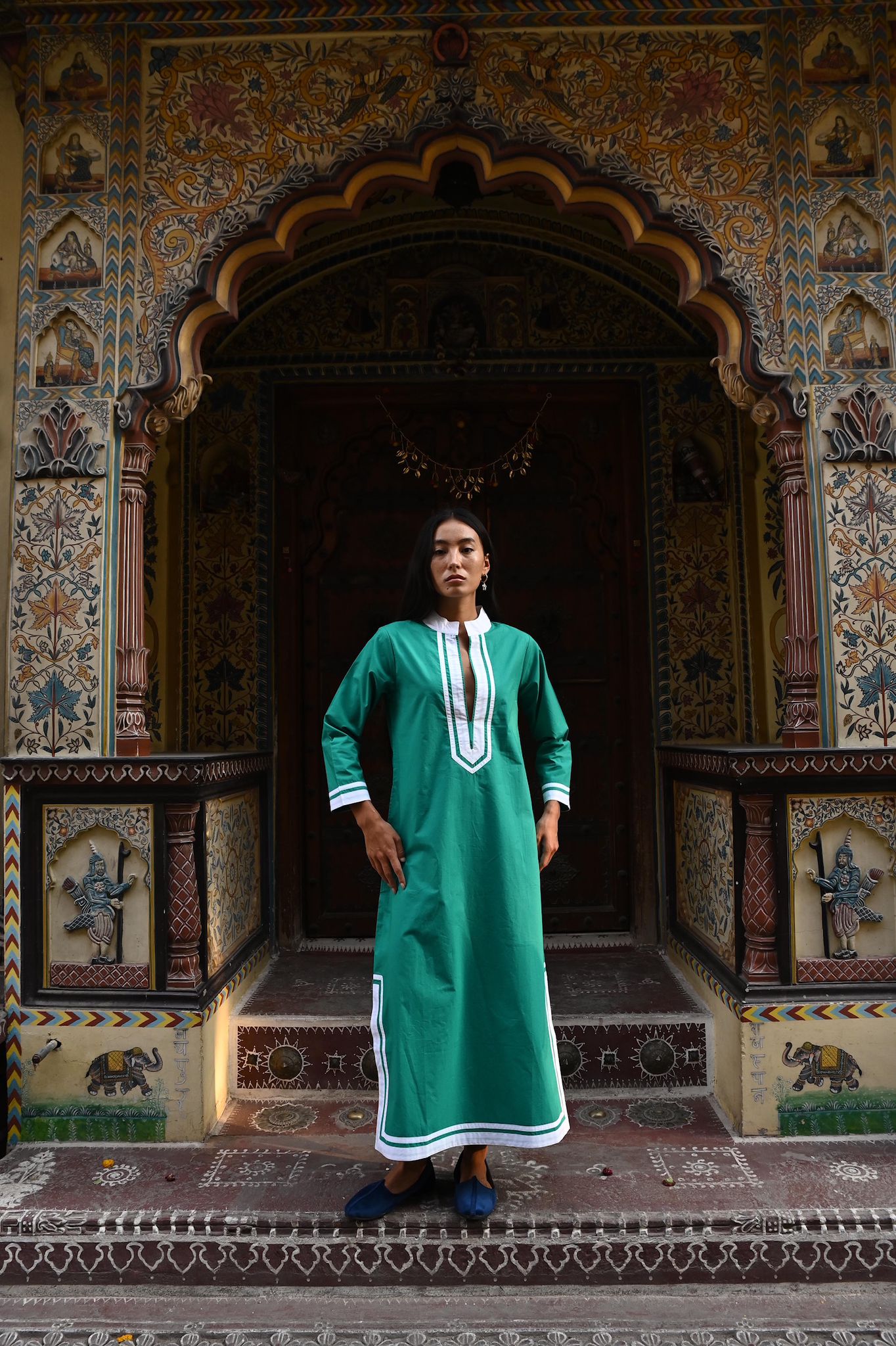 Laya Kaftan Emerald Green