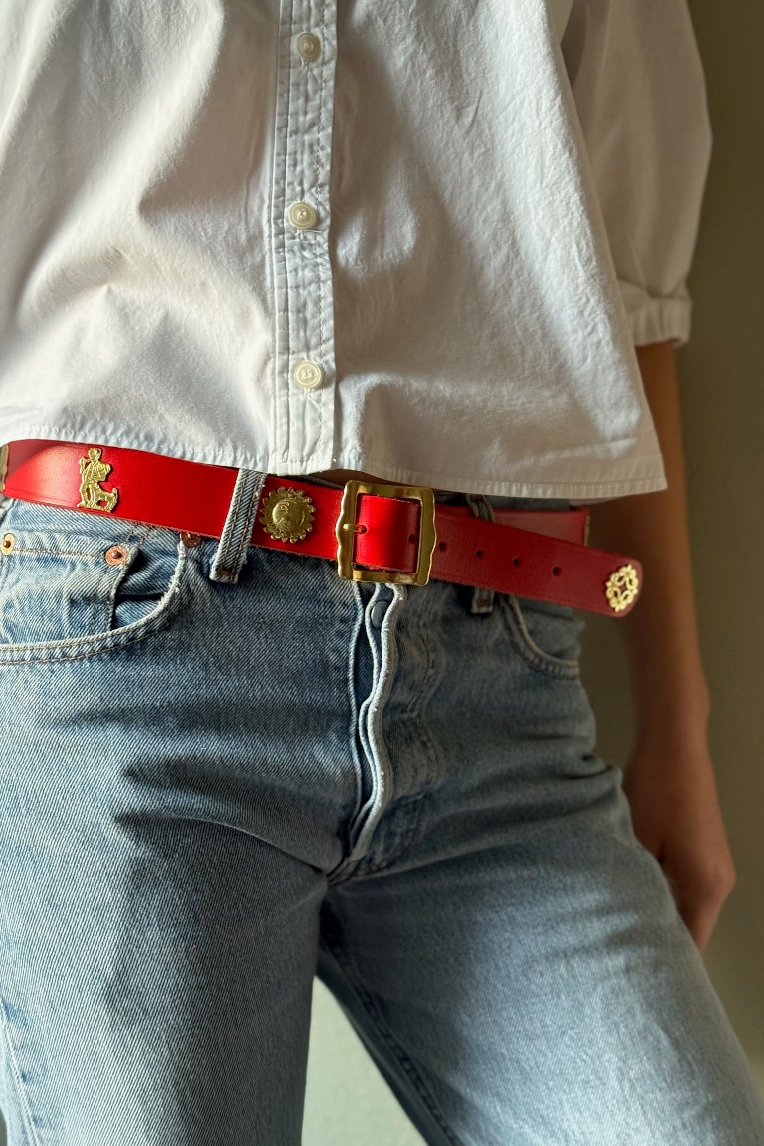 Appenzell "Chüeli" Belt red narrow