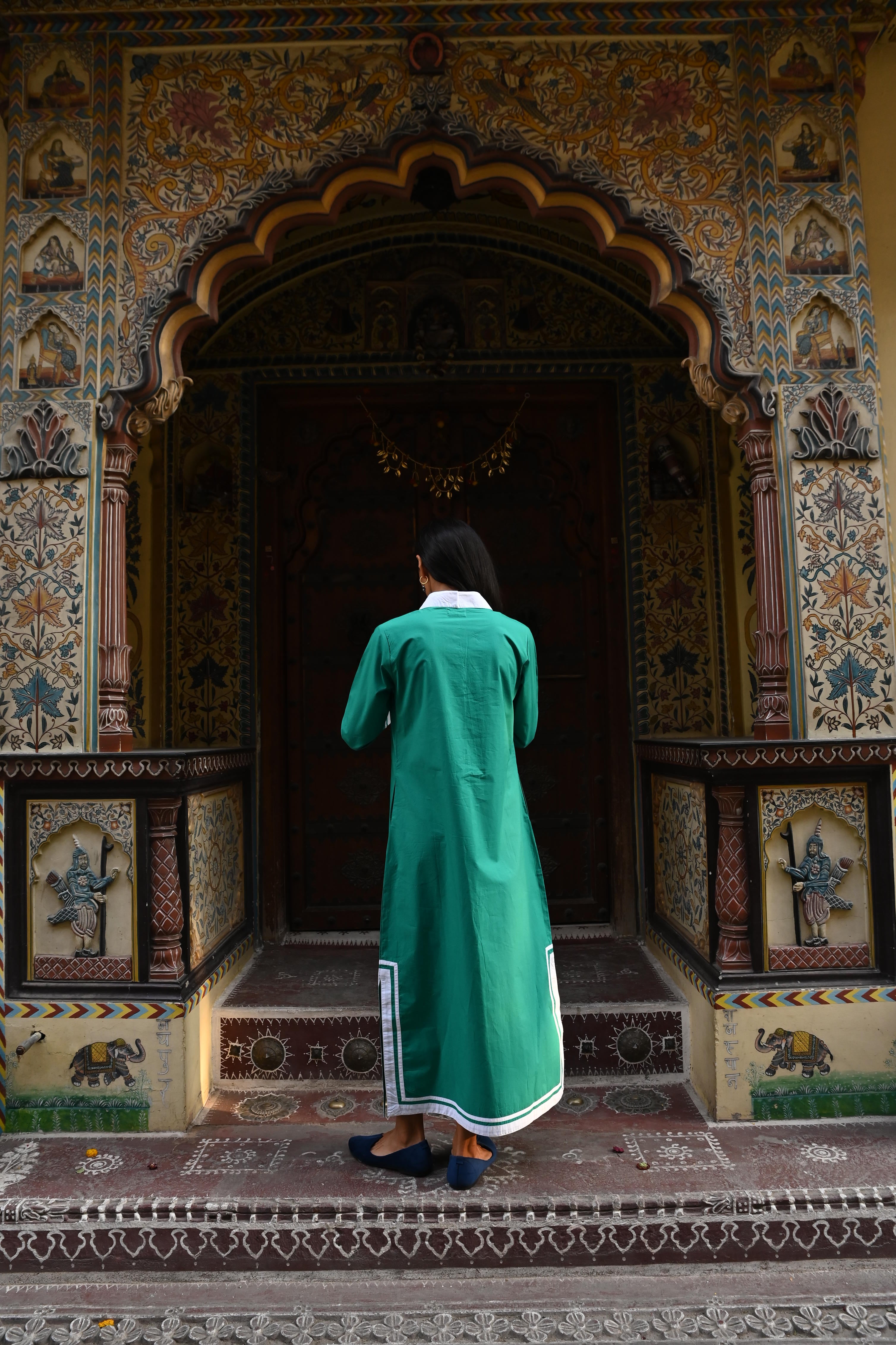 Laya Kaftan Emerald Green