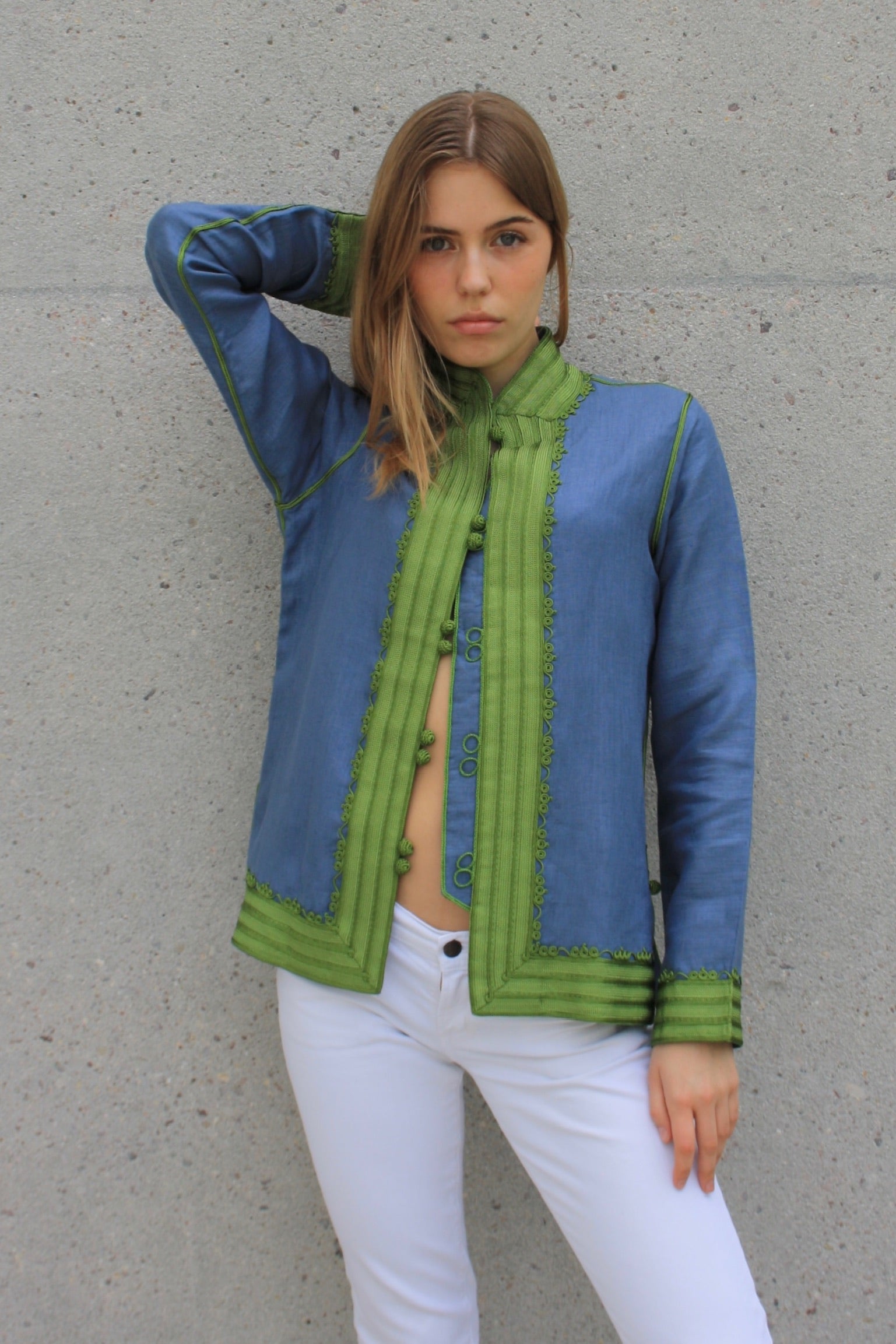 Moroccan linen jacket