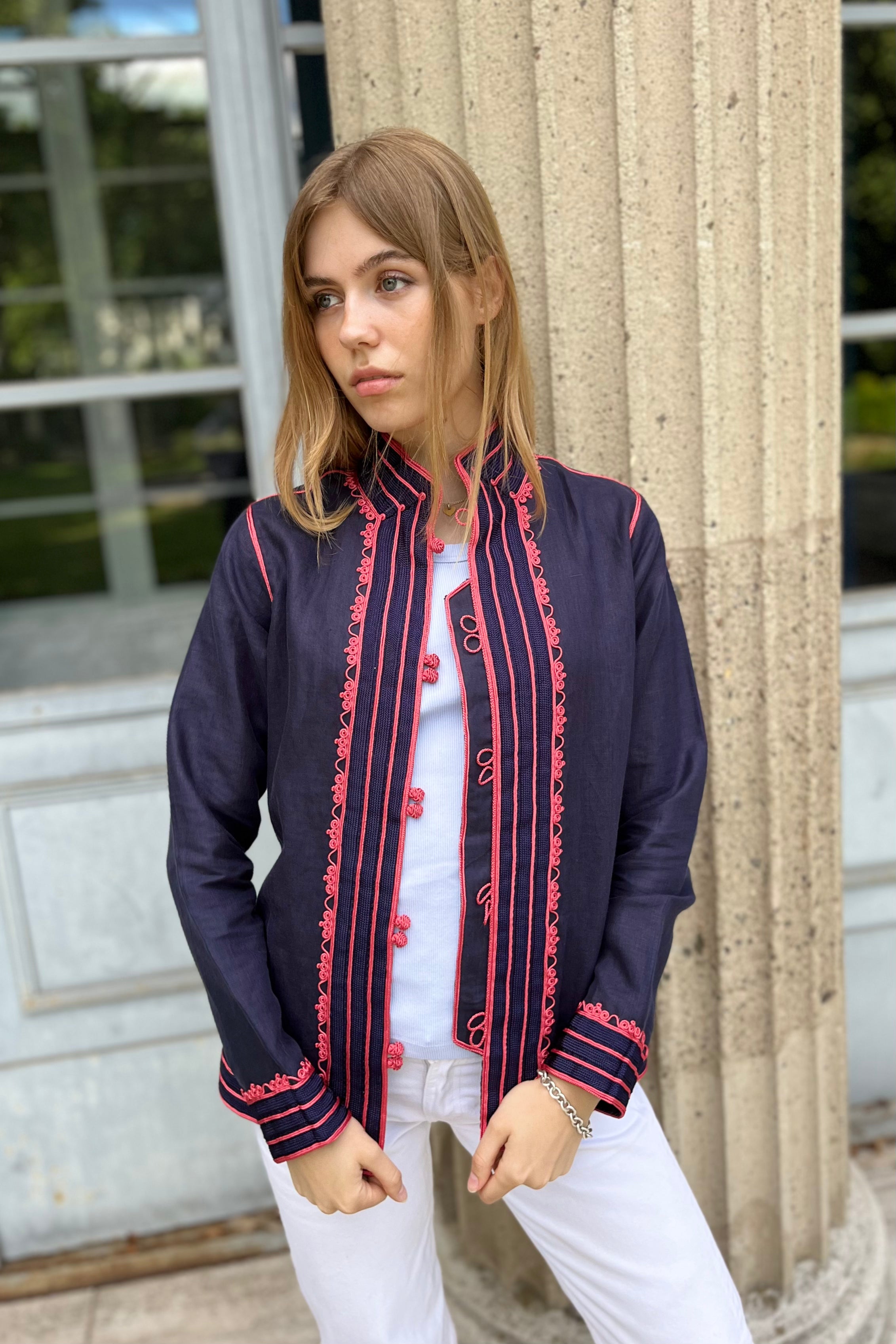 Moroccan linen jacket